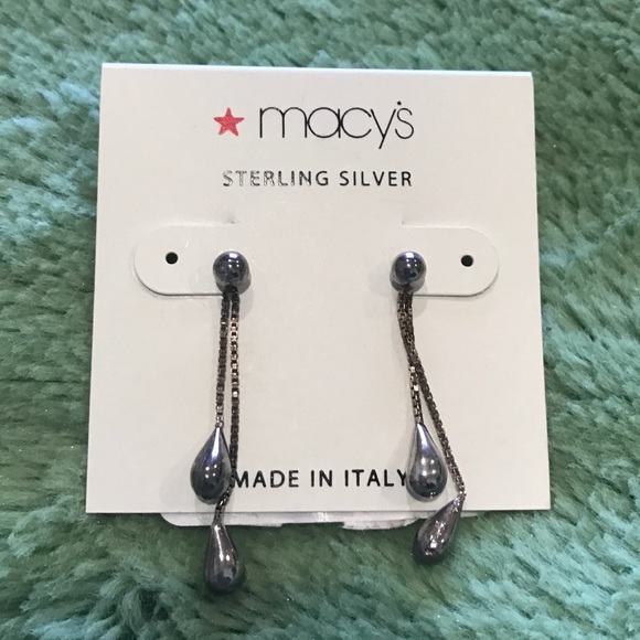 STERLING SILVER Jewelry - STERLING SILVER DOUBLE TEAR DROP EARRING